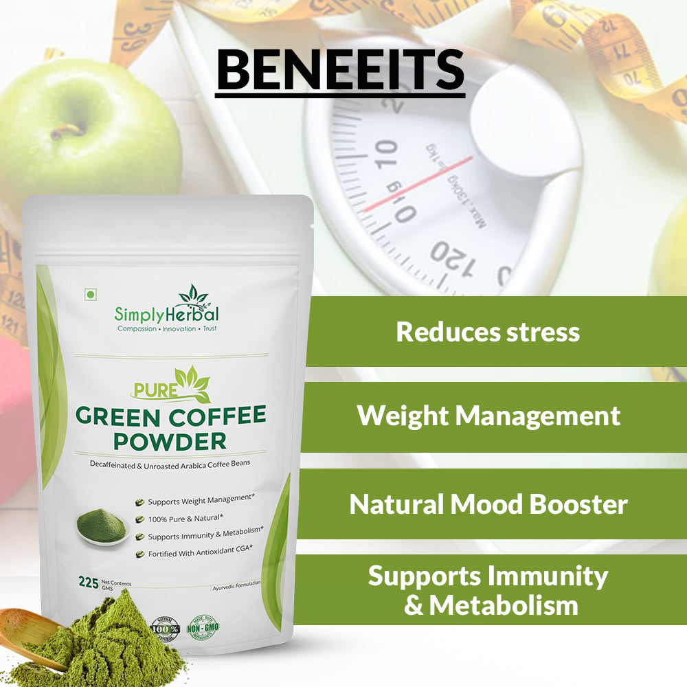 Pure Green Coffee Beans Powder Benefits