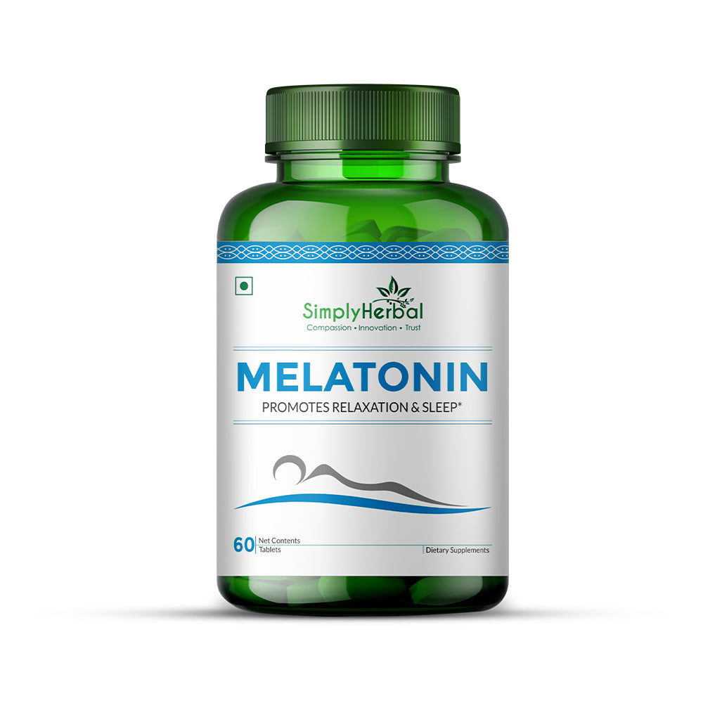 Simply Herbal Melatonin 10mg Sleeping Aid Healthy Sleep Cycle-60 Tablets