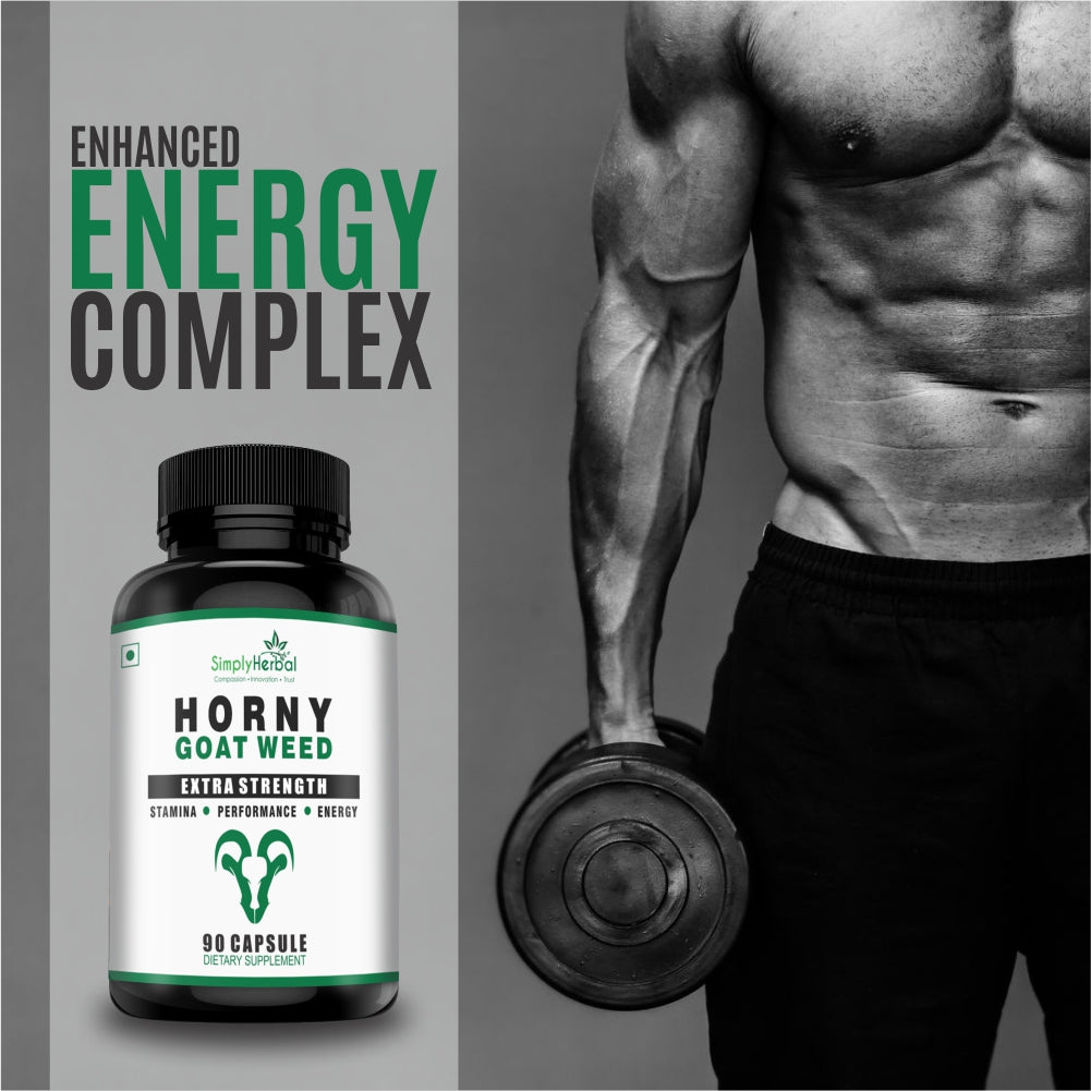 Simply Herbal Horny Goat Weed with Maca Root Extract 800Mg-90 Capsules