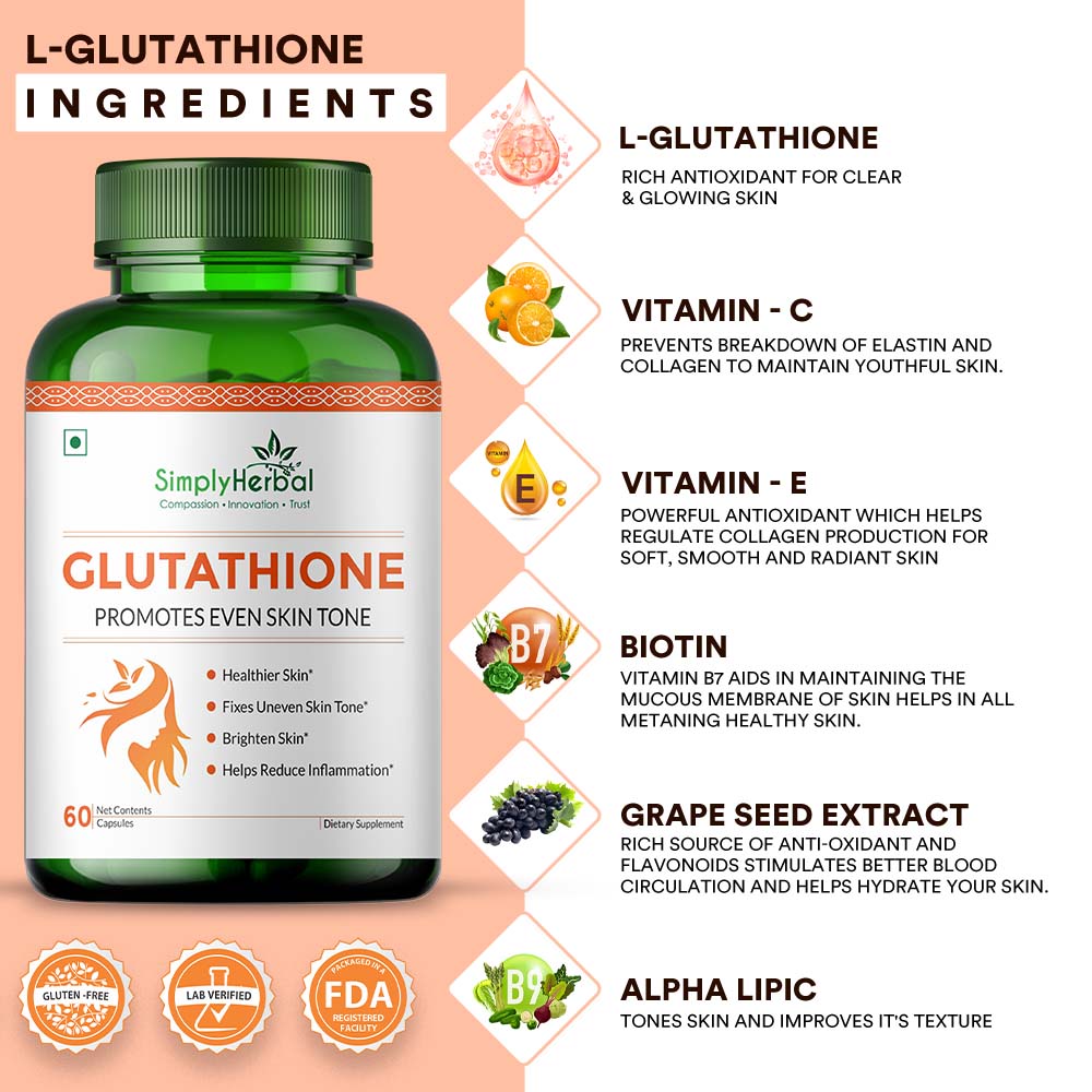 Simply Herbal Glutathione Capsules-60 Capsule