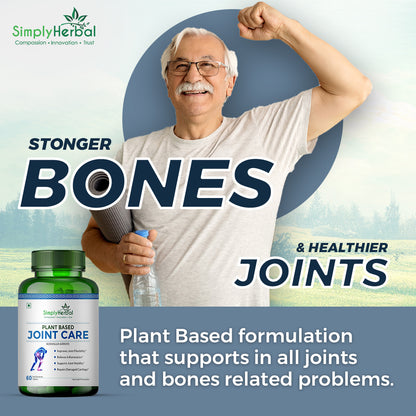 Simply Herbal Plant-Based Joint Care with Moringa, Boswellia Serrata & Aloevera 1000mg -60 Tablets