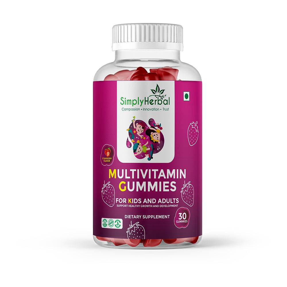 Simply Herbal Multivitamin Gummies – 30 Gummies | Daily Nutrition for Kids & Adults