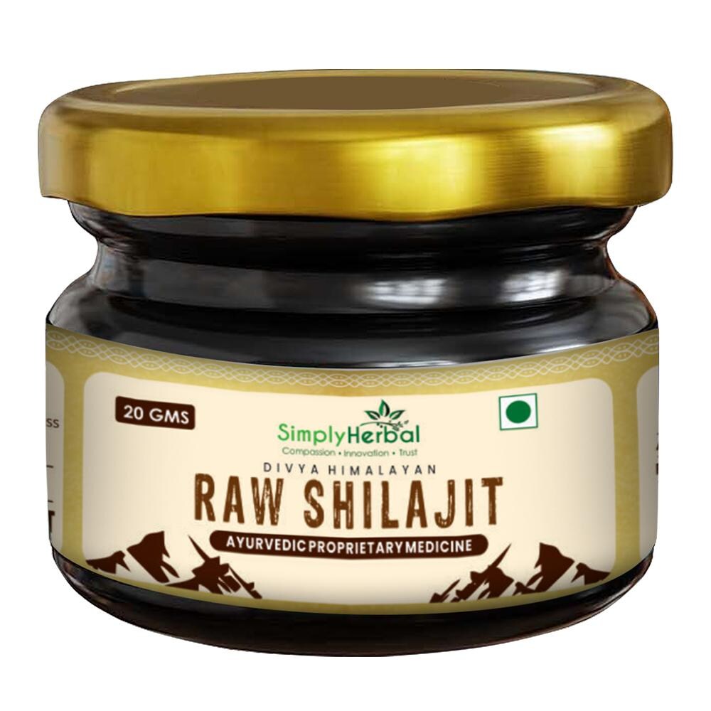 Simply Herbal Divya Himalayan Raw Shilajit Pure Ayurveda - 20 Gram