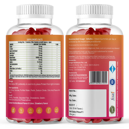 Simply Herbal Skin Collagen Gummies with Biotin | Strawberry Flavour for Women & Men - 30 Gummies