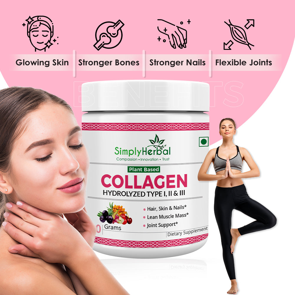 Simply Herbal PlantBased Collagen Powder Peptide Builder With Vitamin