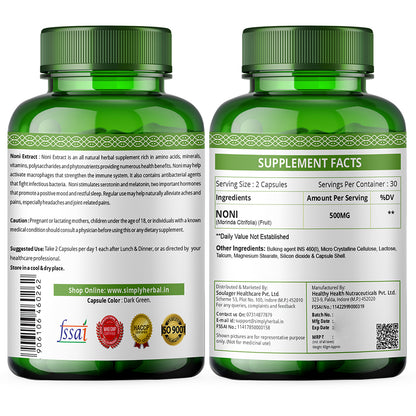 Simply Herbal Noni Extract 500mg - 60 Capsules