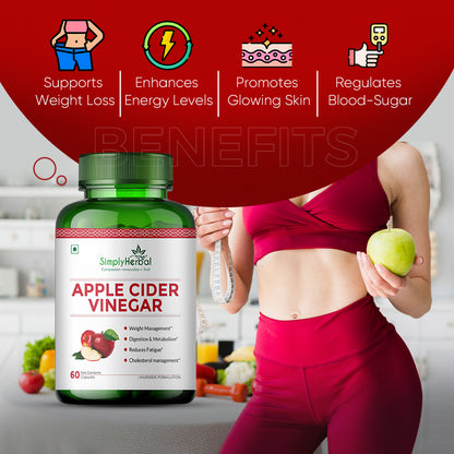 Simply Herbal Apple Cider Vinegar 500mg -60 Capsules