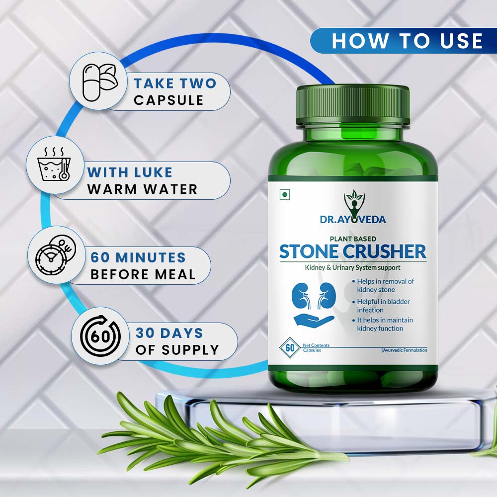 Dr. Ayuveda Stone Crusher - 60 Capsules