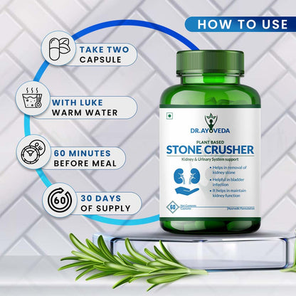 Dr. Ayuveda Stone Crusher - 60 Capsules