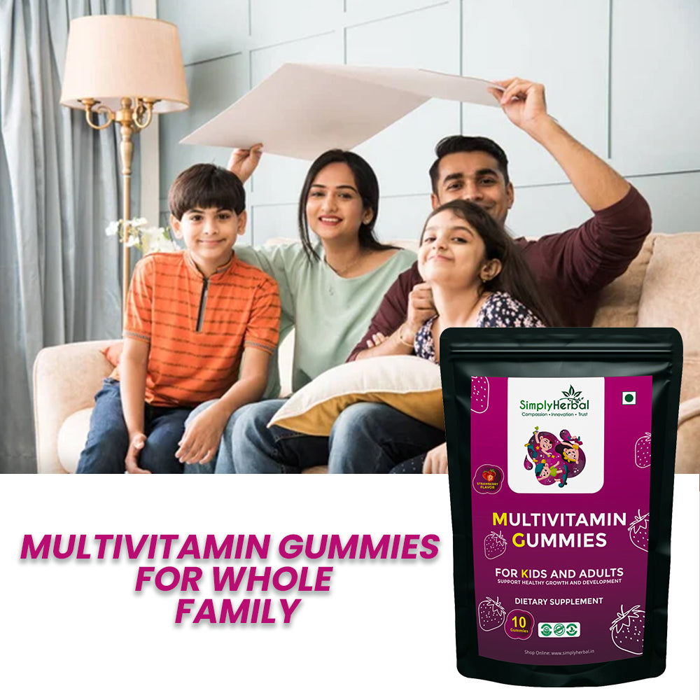 Simply Herbal Multivitamin Gummies for Kids and Adults – 10 Count