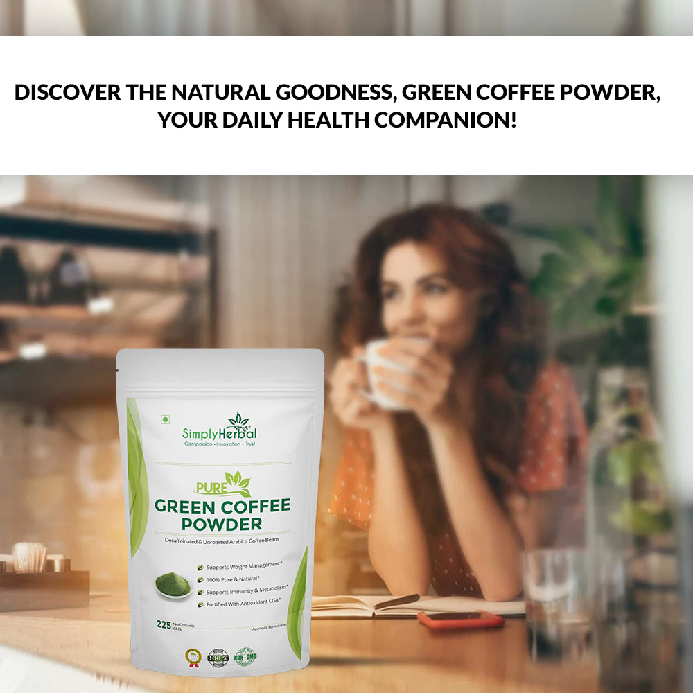 Pure Green Coffee Beans Powder - 225 Gm