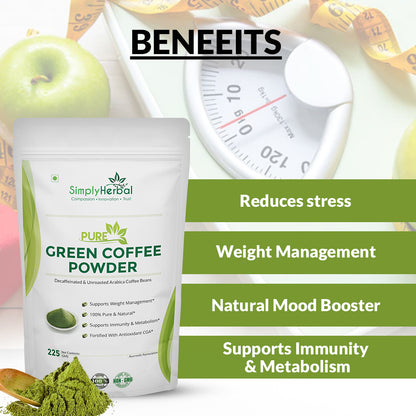 Pure Green Coffee Beans Powder - 225 Gm