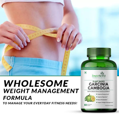 Simply Herbal Garcinia Cambogia With Green Coffee, Green Tea & Guggul Extract 800mg -60 Capsules