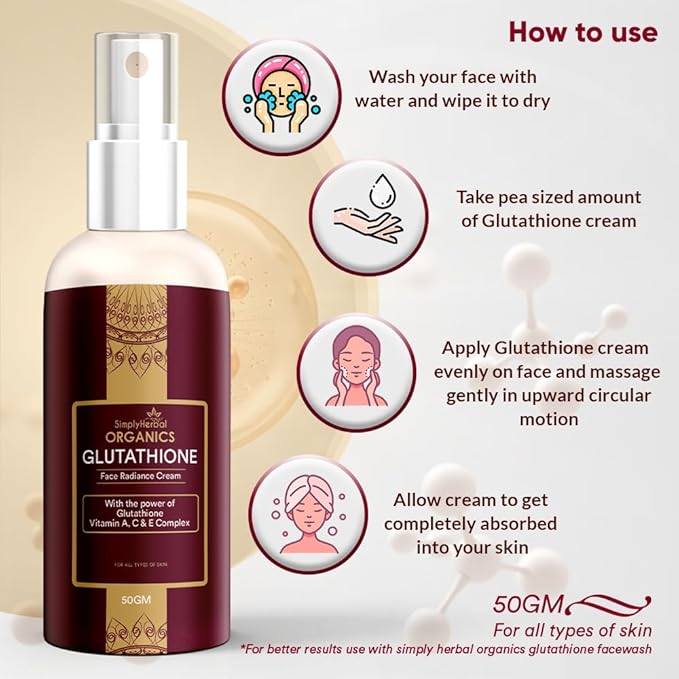 Simply Herbal L-Glutathione Skin Brightening Whitening Cream With Vita SimplyHerbal Simply Herbal L-Glutathione Skin Brightening Whitening Cream With Vita SimplyHerbal