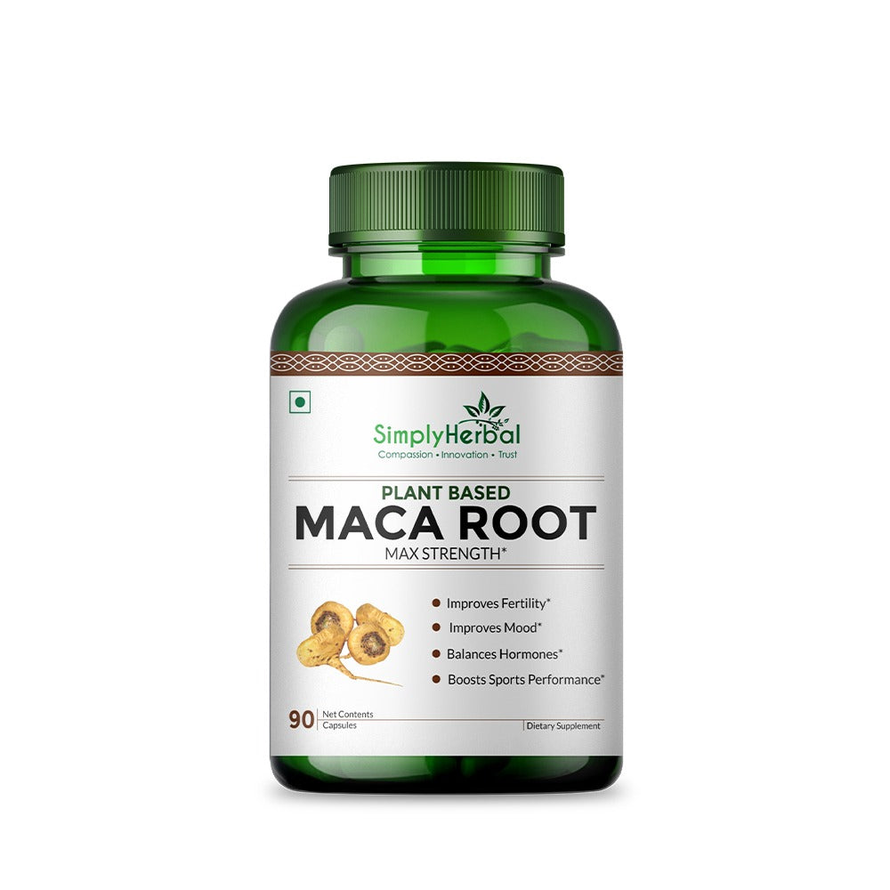 Simply Herbal Maca Root Extract 800 Mg Veg Capsules - 90 Count