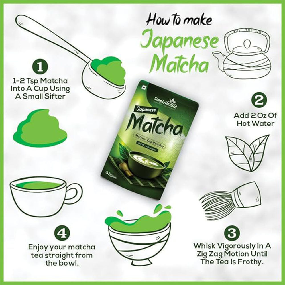 Simply Herbal Japanese Matcha Green Tea Powder - 55Gm