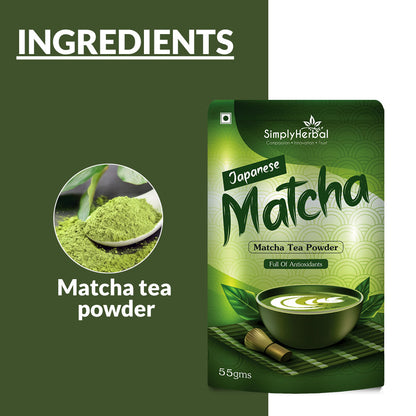 Simply Herbal Japanese Matcha Green Tea Powder - 55Gm