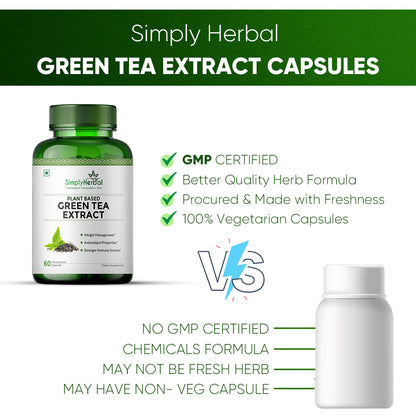 Simply Herbal Green Tea Extract Capsules 500mg - 60 Capsules