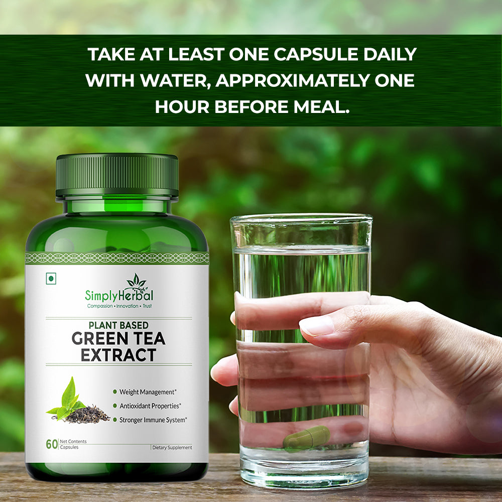 Simply Herbal Green Tea Extract Capsules 500mg - 60 Capsules