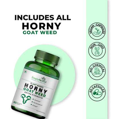 Simply Herbal Horny Goat Weed with Maca Root Extract 800Mg-90 Capsules