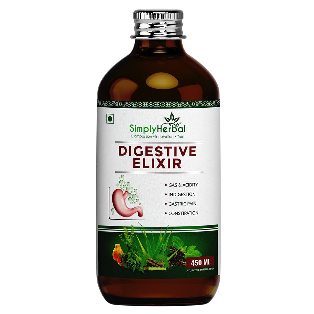 Simply Herbal Ayurvedic Digestive Elixir Syrup Tonic Enriched With