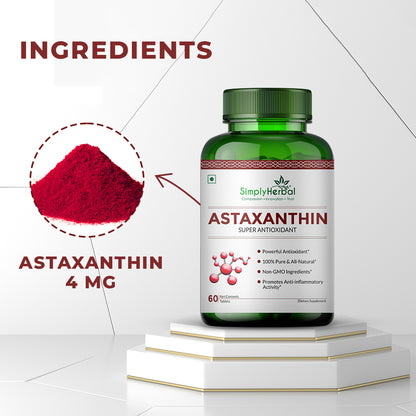 Simply Herbal Astaxanthin Supplement Tablets - 60 Tablets