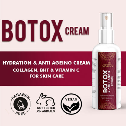 Simply Herbal Organics Botox Cream 100 Gm| Face Repairing & Brightening for All Skin Types