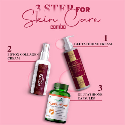 Beauty Bundle - Glutathione, Botox Collagen Cream, L-Glutathione Combo SimplyHerbal Beauty Bundle - Glutathione, Botox Collagen Cream, L-Glutathione Combo SimplyHerbal