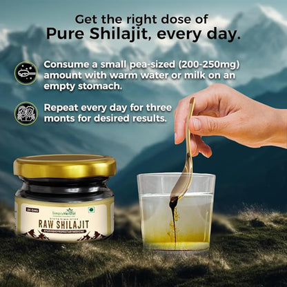 Simply Herbal Divya Himalayan Raw Shilajit Pure Ayurveda - 20 Gram