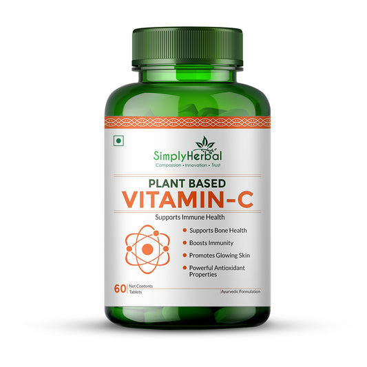 Simply Herbal Vitamin-C for Glowing Skin, Bone & Immune Health 1000mg - 60 Tablets